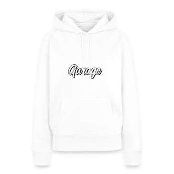 Garage - Sweat à capuche Premium bio Femme - blanc - Devant - Julia (174cm)
