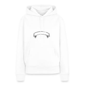 Bannière - Sweat à capuche Premium bio Femme - blanc - Devant - Julia (174cm)
