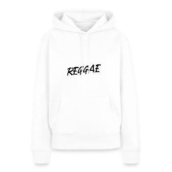 Reggae - Sweat à capuche Premium bio Femme - blanc - Devant - Julia (174cm)