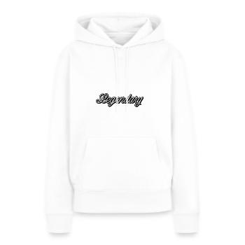 Légendaire - Sweat à capuche Premium bio Femme - blanc - Devant - Julia (174cm)
