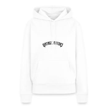 Moteurs vintage - Sweat à capuche Premium bio Femme - blanc - Devant - Julia (174cm)