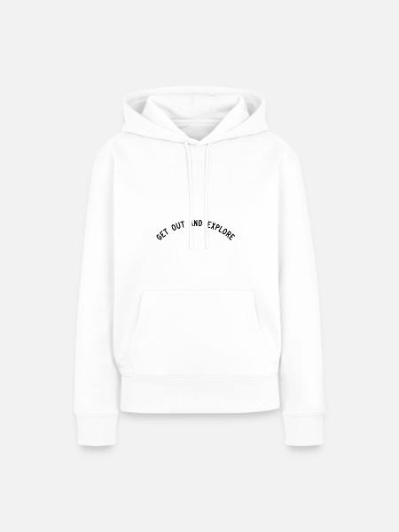 Get out and explore - Frauen Premium Bio Hoodie - Weiß
