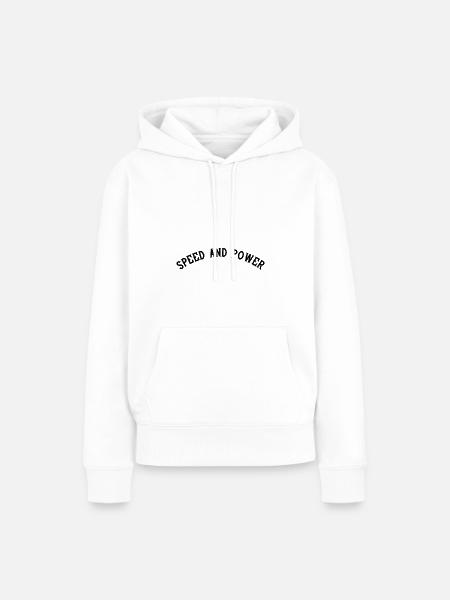Speed and power - Frauen Premium Bio Hoodie - Weiß