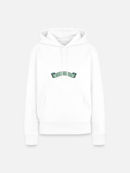 Santa Monica Beach Banner - Frauen Premium Bio Hoodie - Weiß
