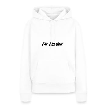 Je suis mode - Sweat à capuche Premium bio Femme - blanc - Devant - Julia (174cm)