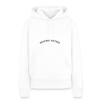 Moteurs d’origine - Sweat à capuche Premium bio Femme - blanc - Devant - Julia (174cm)