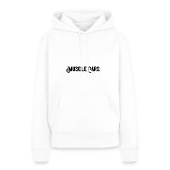 Muscle Cars - Sweat à capuche Premium bio Femme - blanc - Devant - Julia (174cm)