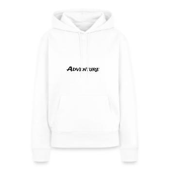 Aventure - Sweat à capuche Premium bio Femme - blanc - Devant - Julia (174cm)