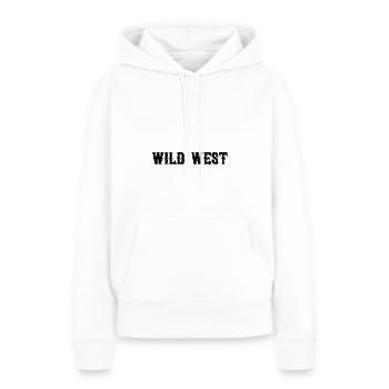 Wild West - Frauen Premium Bio Hoodie - Weiß - Vorne - Julia (174cm)