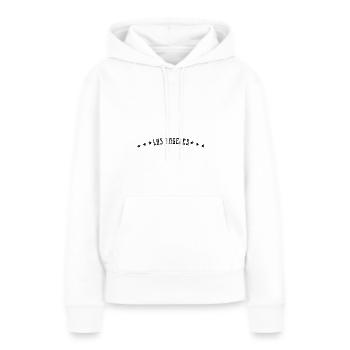 Los Angeles - Sweat à capuche Premium bio Femme - blanc - Devant - Julia (174cm)