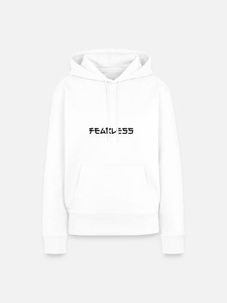 Fearless - Frauen Premium Bio Hoodie - Weiß