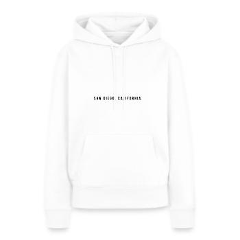 San Diego Californie - Sweat à capuche Premium bio Femme - blanc - Devant - Julia (174cm)