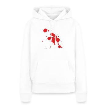 Sanglant shirt sanglant - Sweat à capuche Premium bio Femme - blanc - Devant - Julia (174cm)