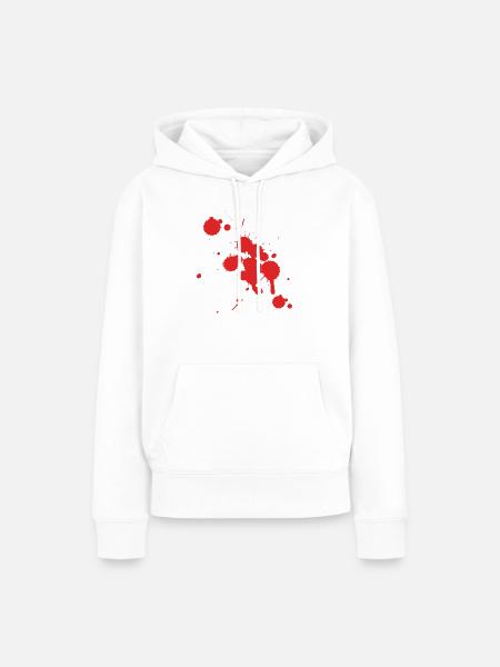 Bloody Bloody Shirt - Frauen Premium Bio Hoodie - Weiß