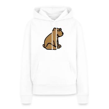 Nounours - Sweat à capuche Premium bio Femme - blanc - Devant - Julia (174cm)
