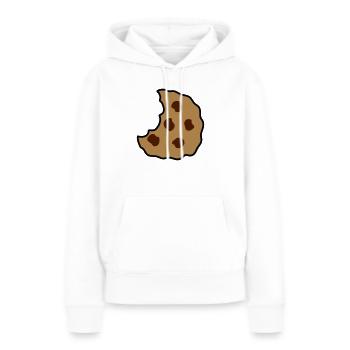 morceau de biscuit mordu - Sweat à capuche Premium bio Femme - blanc - Devant - Julia (174cm)