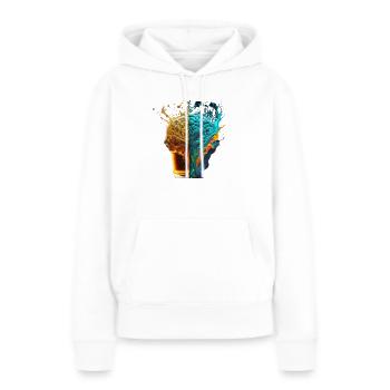 Des cerveaux remplis de bière - Sweat à capuche Premium bio Femme - blanc - Devant - Julia (174cm)