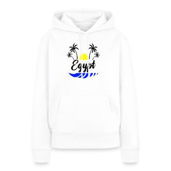 Égypte - Sweat à capuche Premium bio Femme - blanc - Devant - Julia (174cm)