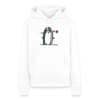 Pingouin dans le rôle de Rosenkavalier - Sweat à capuche Premium bio Femme - blanc - Devant - Julia (174cm)