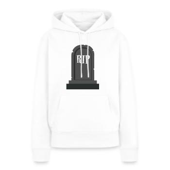Grabstein RIP Halloween - Frauen Premium Bio Hoodie - Weiß - Vorne - Julia (174cm)