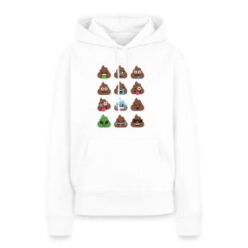 Family 💩 poop emoji - Women’s Premium Organic Hoodie - white - Front - Julia (174cm)