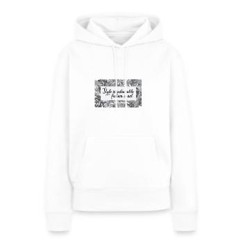 Le style est une mode durable pas - Sweat à capuche Premium bio Femme - blanc - Devant - Julia (174cm)