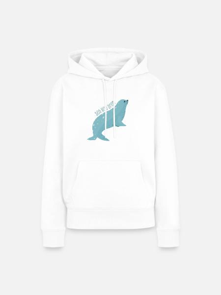 Meerestiere - Frauen Premium Bio Hoodie - Weiß