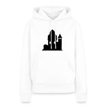 Chateau - Sweat à capuche Premium bio Femme - blanc - Devant - Julia (174cm)