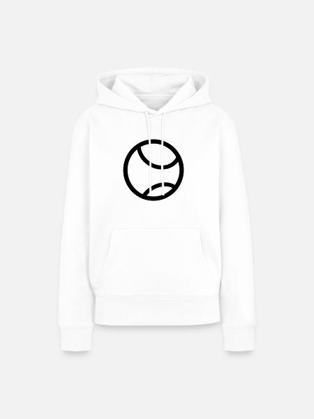 Tennisball - Frauen Premium Bio Hoodie - Weiß