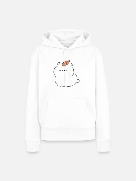 Chonky Herbstkatze - Frauen Premium Bio Hoodie - Weiß