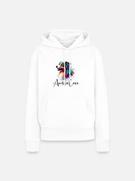 Aussie Love - Frauen Premium Bio Hoodie - Weiß
