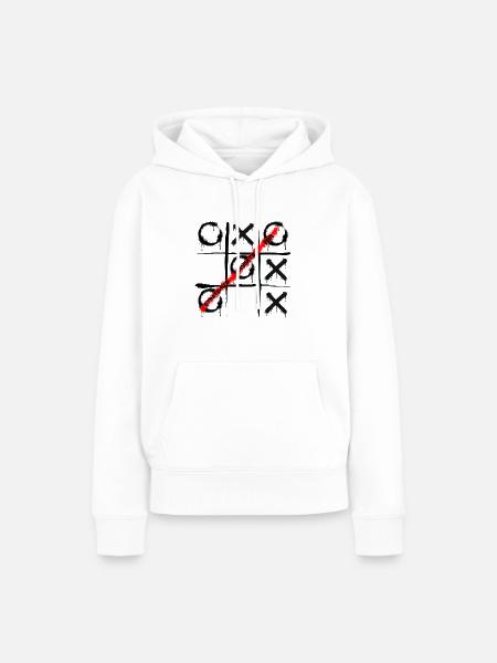 Tic Tac Toe - Graffiti-Stil - Frauen Premium Bio Hoodie - Weiß