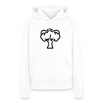brocoli - Sweat à capuche Premium bio Femme - blanc - Devant - Julia (174cm)