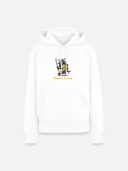 Banane Samurai - Frauen Premium Bio Hoodie - Weiß