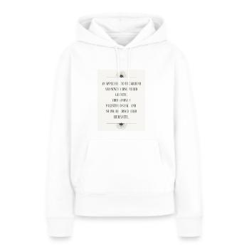 Palestine La palestine sort no était la guerre cadeau - Sweat à capuche Premium bio Femme - blanc - Devant - Julia (174cm)