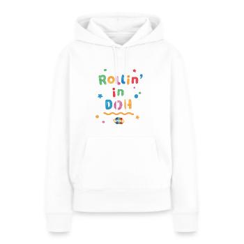 Play-Doh Rollin' In Doh Drôle De Dessin - Sweat à capuche Premium bio Femme - blanc - Devant - Julia (174cm)