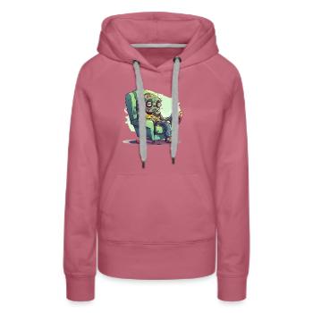 Zombie Relaxation: Une pause de l’apocalypse - Sweat à capuche Premium bio Femme - mauve - Devant - Isabella (175cm)