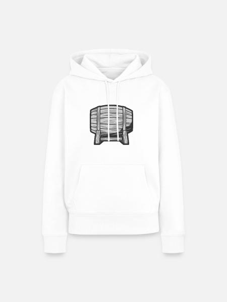 Bierfass - Frauen Premium Bio Hoodie - Weiß
