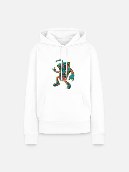 Trinkbecher - Frauen Premium Bio Hoodie - Weiß