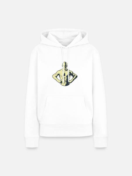 Bodybuilder - Frauen Premium Bio Hoodie - Weiß