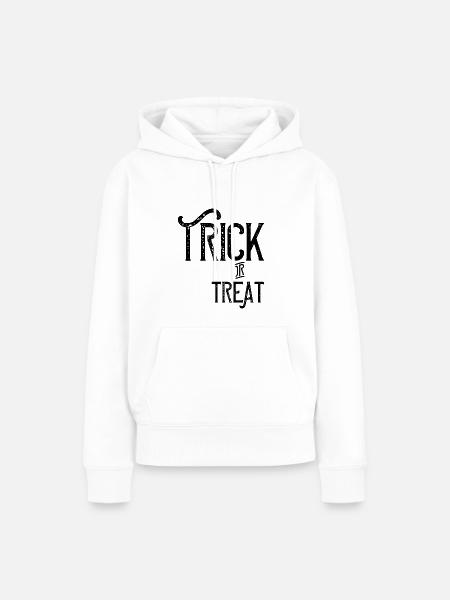 Trick or treat - Frauen Premium Bio Hoodie - Weiß