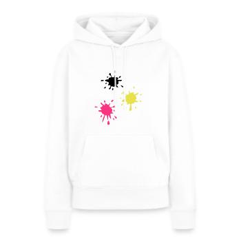 Kunst, Fleck, Paintball - Frauen Premium Bio Hoodie - Weiß - Vorne - Julia (174cm)