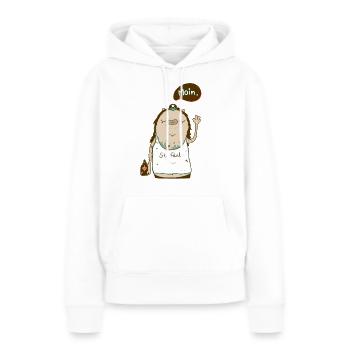 St. Pauli Knut - Sweat à capuche Premium bio Femme - blanc - Devant - Julia (174cm)