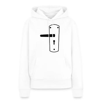 poignée de porte - Sweat à capuche Premium bio Femme - blanc - Devant - Julia (174cm)