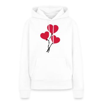 Ballon - Sweat à capuche Premium bio Femme - blanc - Devant - Julia (174cm)