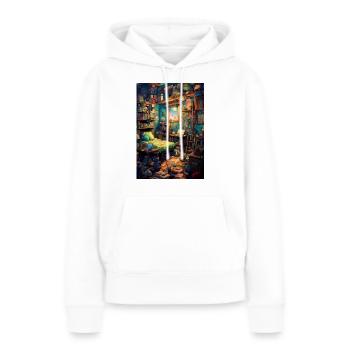 Chambre d’enfants vintage - Sweat à capuche Premium bio Femme - blanc - Devant - Julia (174cm)