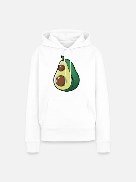 avocado - Frauen Premium Bio Hoodie - Weiß
