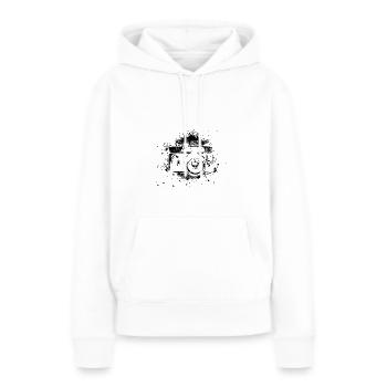Kamera - Frauen Premium Bio Hoodie - Weiß - Vorne - Julia (174cm)