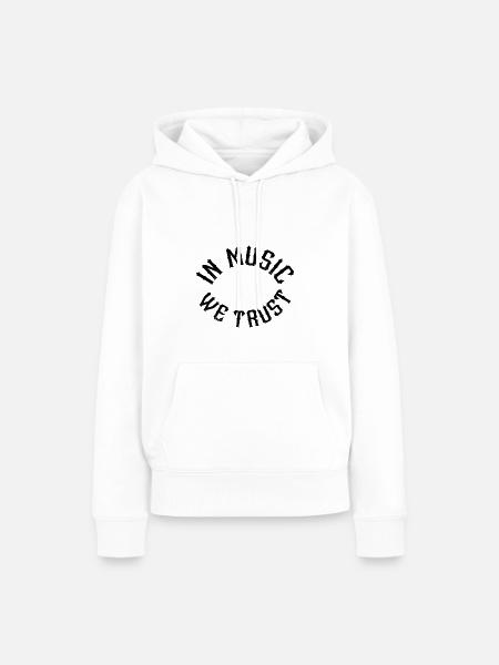 In Music we trust - Frauen Premium Bio Hoodie - Weiß