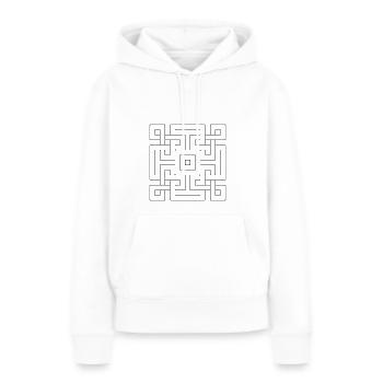 ornement mystique - Sweat à capuche Premium bio Femme - blanc - Devant - Julia (174cm)